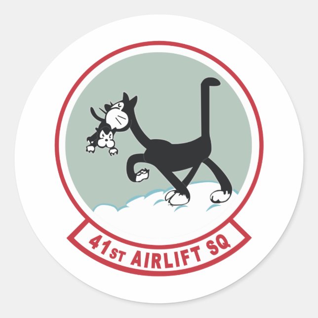 41st Airlift Squadron Classic Round Sticker (Front)
