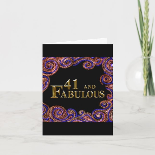41st  Birthday  Card (Front)