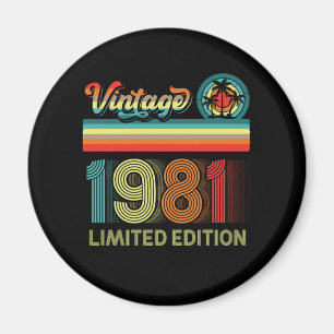 41st Birthday Decorations Men 41 Year Old 1981 Magnet