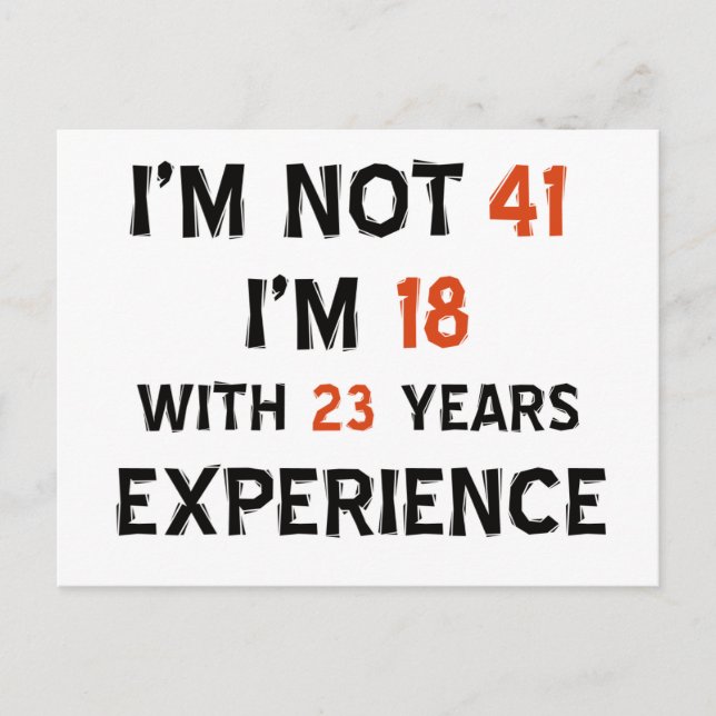 41st birthday designs postcard (Front)