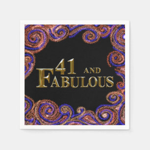 41st Birthday Napkin