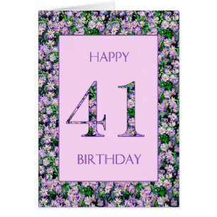 41st Birthday Purple Daisies
