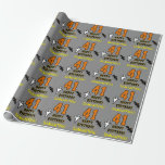 41st Birthday: Spooky Halloween Theme, Custom Name Wrapping Paper<br><div class="desc">This scary and spooky Hallowe'en birthday themed wrapping paper design features a large number "41", along with the message "HAPPY BIRTHDAY, ", and a customisable name. There are also depictions of a ghost and a bat on the front. Wrapping paper like this might be a fun way to wrap presents...</div>