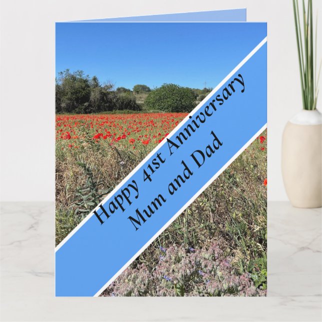 41st Wedding Anniversary   Card (Front)