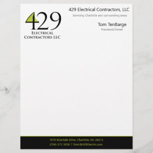 429 Electrical Business Custom Letterhead
