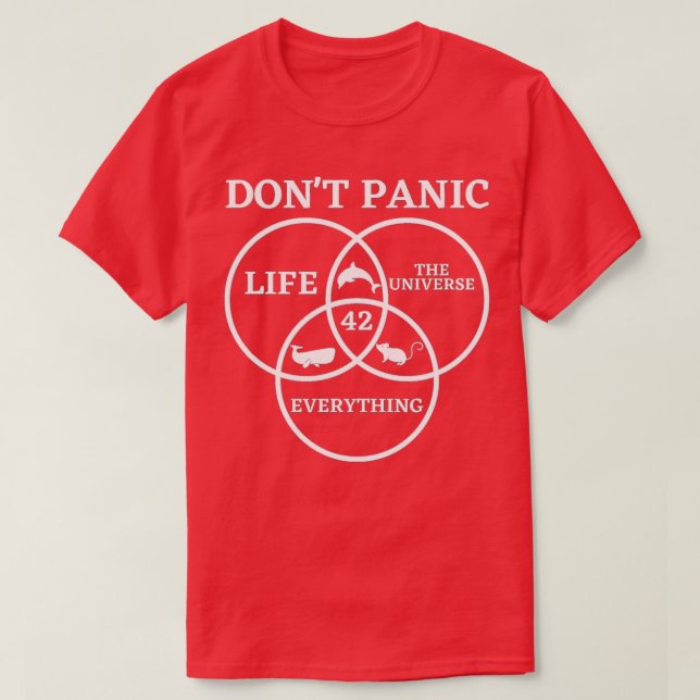 42 Answer to Life Universe and Everything Dont Pan T-Shirt (Design Front)