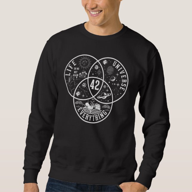 42 Answer To Life Universe and Everything Science  Sweatshirt (Front)