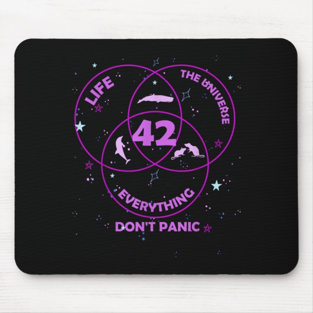 42 Answer To Life Universe Everything  Mouse Pad (Front)