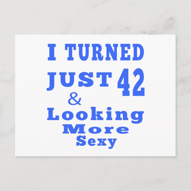42 birthday designs postcard (Front)