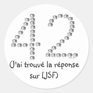 42, (I found the answer on LJSF) Classic Round Sticker