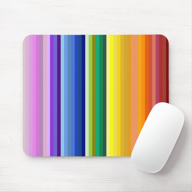 42 Stripes Rainbow Spectrum Mouse Pad (With Mouse)