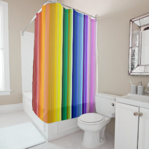 42 Stripes Rainbow Spectrum Shower Curtain