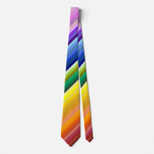 42 Stripes Rainbow Spectrum Tie