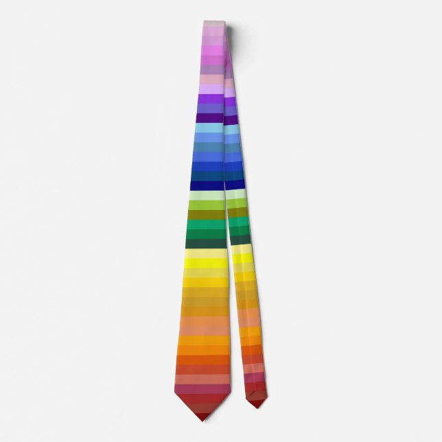 42 Stripes Rainbow Spectrum Tie (Front)