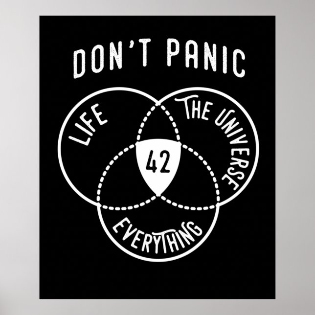 42 The Answer to Life Universe and Everything TShi Poster (Front)