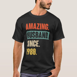 42 Wedding Aniversary Gift Him - Amazing Husband S T-Shirt