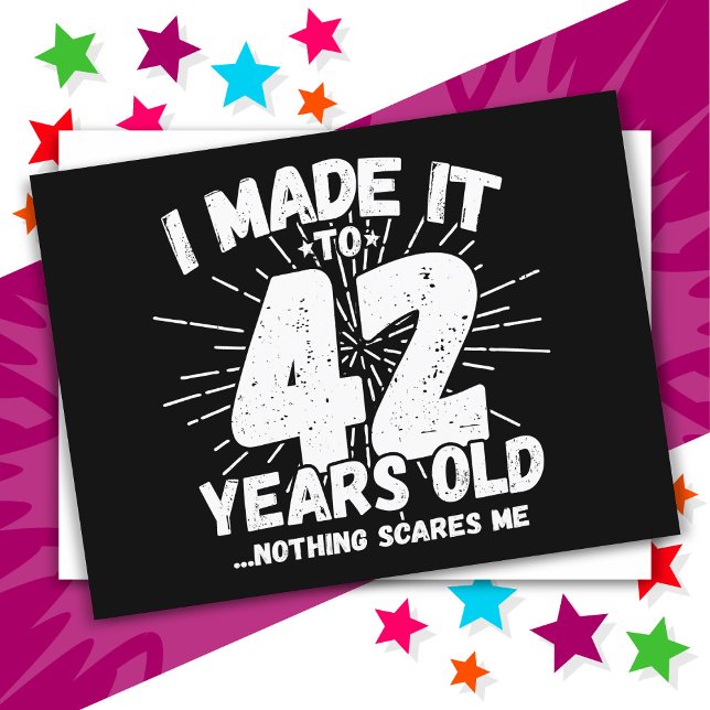 42 Year Old Sarcastic Meme Funny 42nd Birthday Postcard (Creator Uploaded)