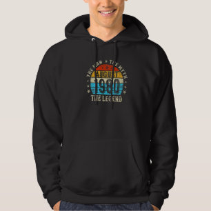 42 Year Old The Man Myth Legend August 1980 42th B Hoodie