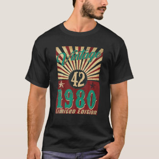 42 Year Old Vintage 1980 Limited Edition 42Nd Birt T-Shirt