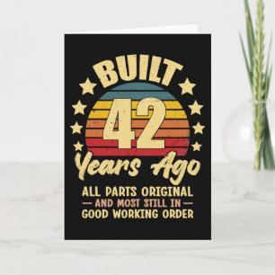 42 Years Ago All Parts Original 42th Birthday Card