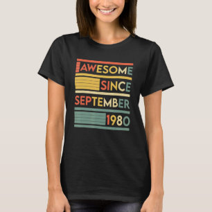 42 Years Old  42nd Birthday Awesome Since Septembe T-Shirt