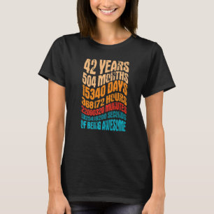 42 Years Old 42nd Birthday Cool Vintage Retro 504  T-Shirt