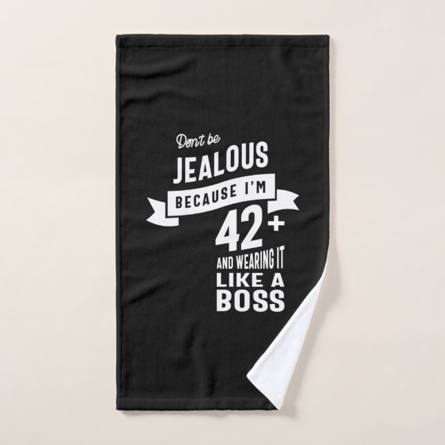 42 Years Old - 42nd Birthday Funny Gift Hand Towel (Hand Towel)