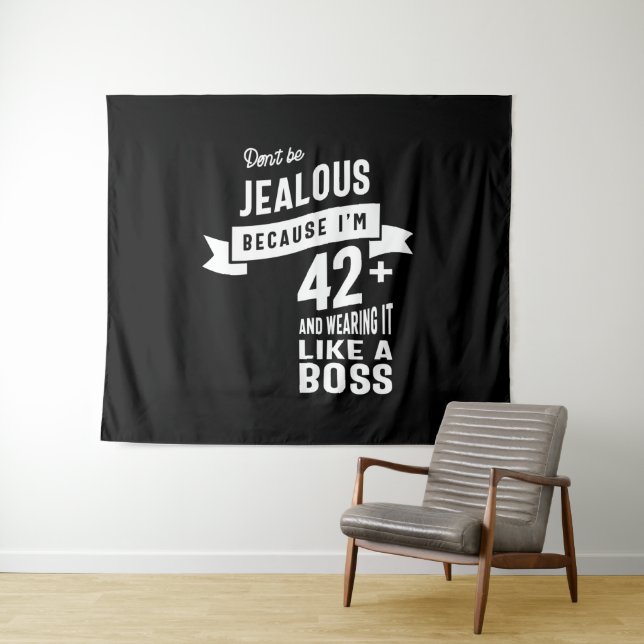 42 Years Old - 42nd Birthday Funny Gift Tapestry (In Situ (Horizontal))