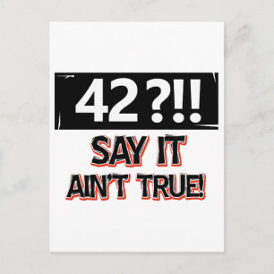 42 years old birthday gear postcard