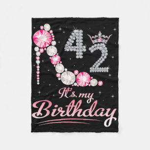 42 years old birthday happy to mummy daughter fleece blanket