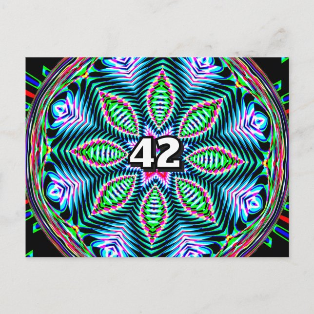 42 (you may change the number) postcard (Front)