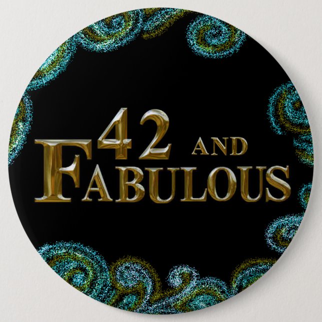 42nd Birthday  6 Cm Round Badge (Front)