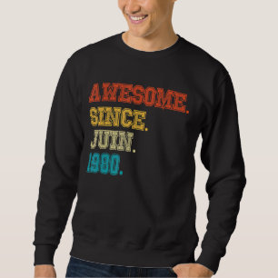 42nd Birthday Awesome Since February 1980 42 Year Sweatshirt