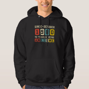 42nd Birthday Awesome Since October 1980 Vintage Hoodie