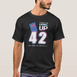 42nd Birthday Boy Girl Level 42 Unlocked Video Gam T-Shirt