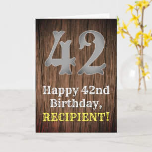 42nd Birthday: Country Western Inspired Look, Name Card