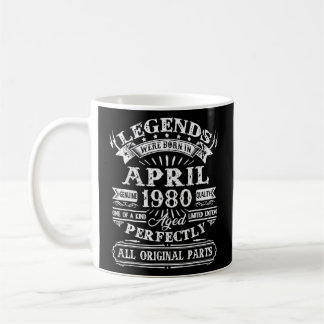 42nd Birthday Decoration Legends Were Born In Apri Coffee Mug