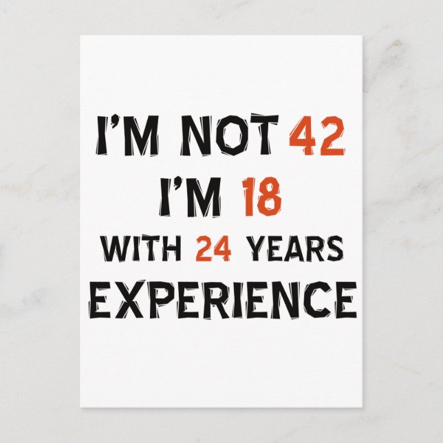 42nd birthday designs postcard (Front)