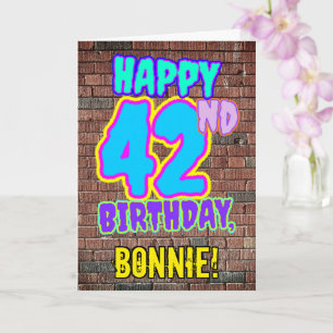 42nd Birthday - Fun, Urban Graffiti Inspired Look Card