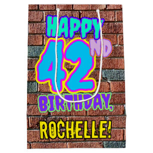 42nd Birthday: Fun, Urban Graffiti Inspired Look Medium Gift Bag