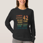 42nd Birthday Men Women Funny 42 Years Old T-Shirt<br><div class="desc">42nd Birthday Men Women Funny 42 Years Old</div>