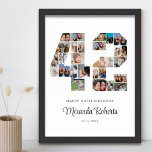 42nd Birthday Number 42 Custom Photo Collage Poster<br><div class="desc">Celebrate 42nd birthday with this personalised number 42 photo collage poster. This customisable gift is also perfect for wedding anniversary. It's a great way to display precious memories from your wedding and married life. The poster features a collage of photos capturing those special moments, and it can be customised with...</div>
