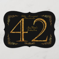 42nd,Birthday party 42nd,great Gatsby,black & gold