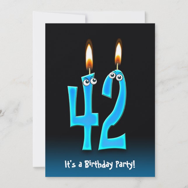 42nd Birthday Party Invite (Front)