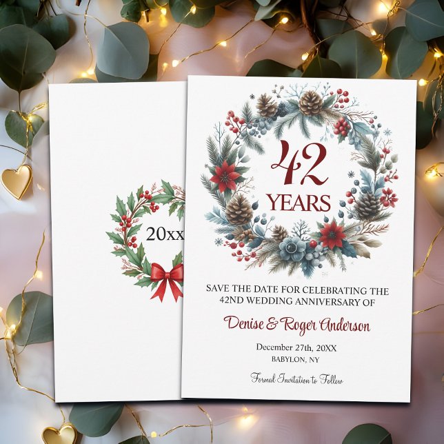 42nd Wedding Anniversary Winter Save The Date (Creator Uploaded)