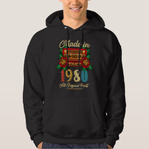 42th Birthday Party 42 Year Old Awesome 1980 Retro Hoodie