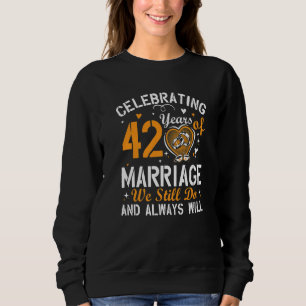 42th Wedding Anniversary Matching Couple Men Women Sweatshirt