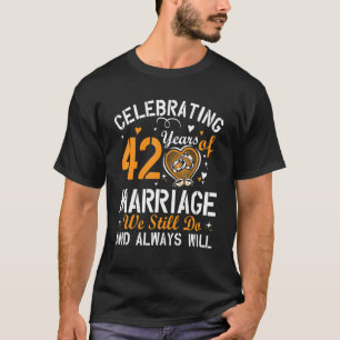 42th Wedding Anniversary Matching Couple Men Women T-Shirt