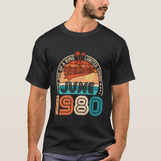 43 Made In 1980 June 1980 43Th T-Shirt