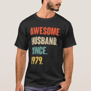 43 Wedding Aniversary Gift Him - Awesome Husband S T-Shirt